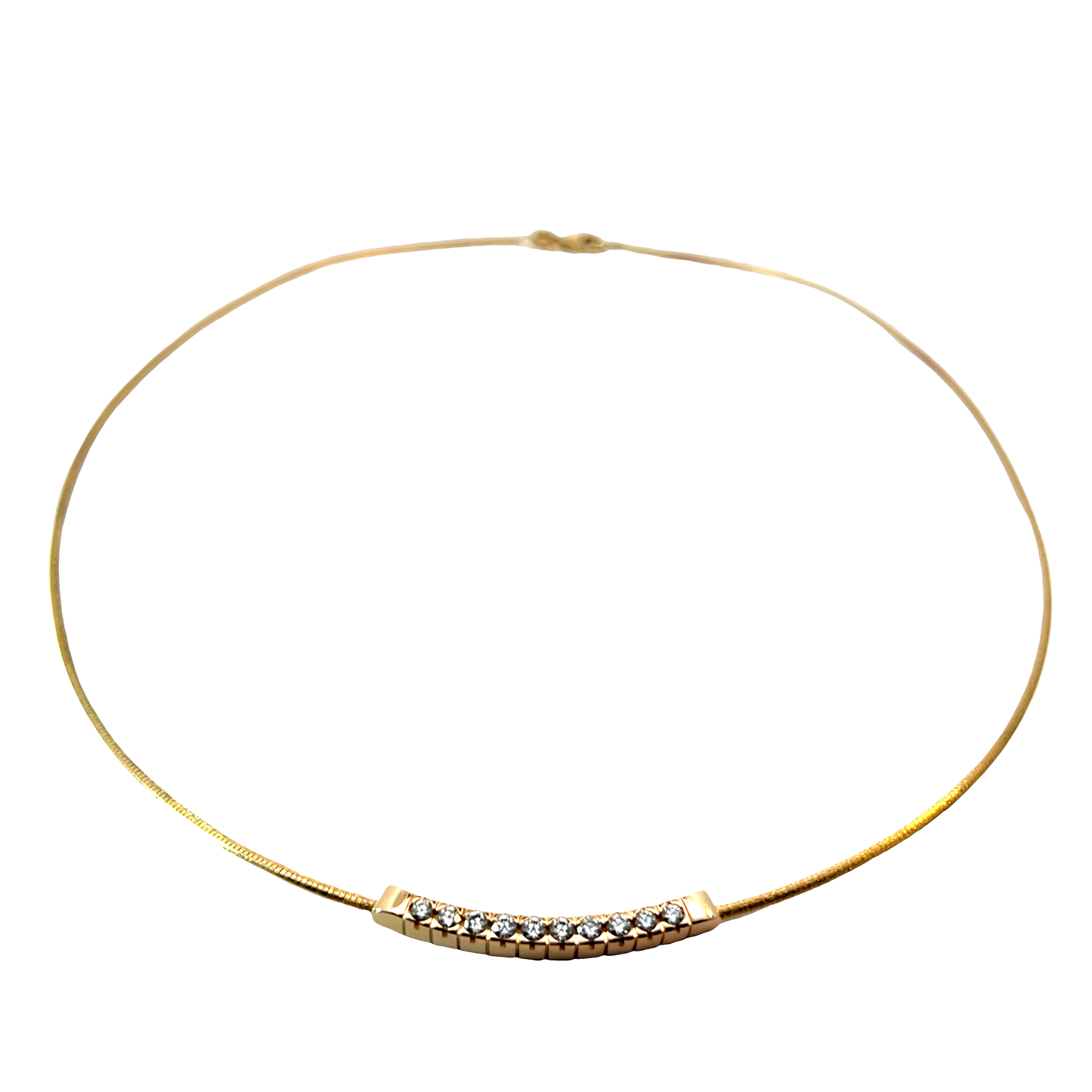 Halsreif mit Anhänger Gelbgold 585 / 14 Karat Brill. Nr. 6494