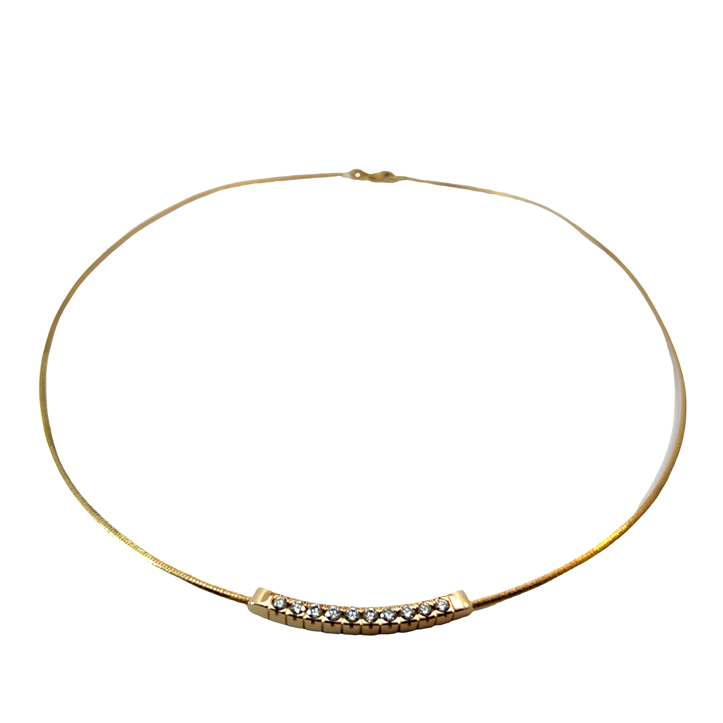 Halsreif mit Anhänger Gelbgold 585 / 14 Karat Brill. Nr. 6494