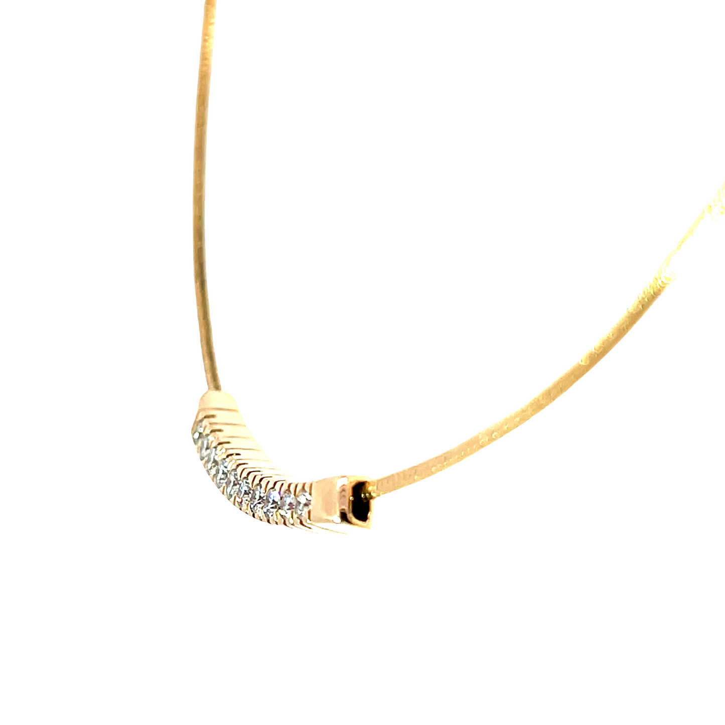 Halsreif mit Anhänger Gelbgold 585 / 14 Karat Brill. Nr. 6494