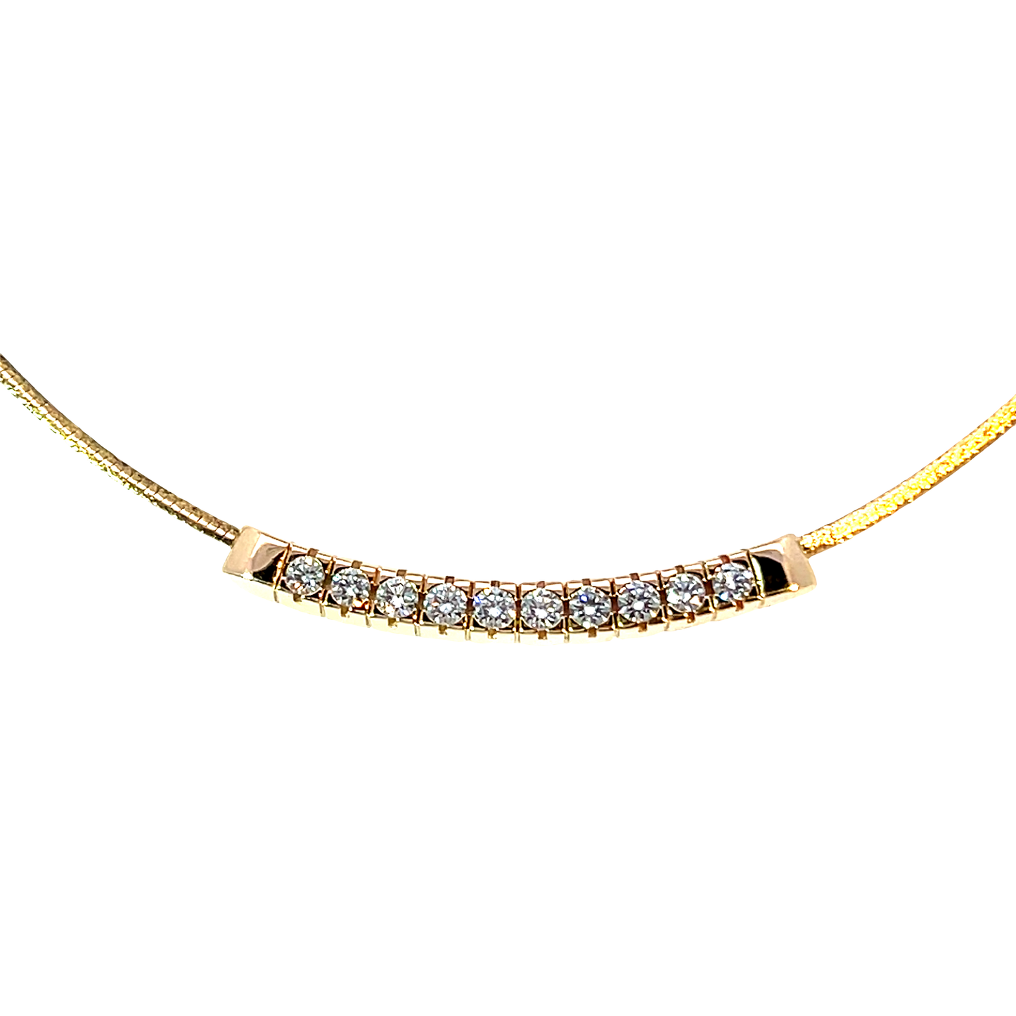 Halsreif mit Anhänger Gelbgold 585 / 14 Karat Brill. Nr. 6494