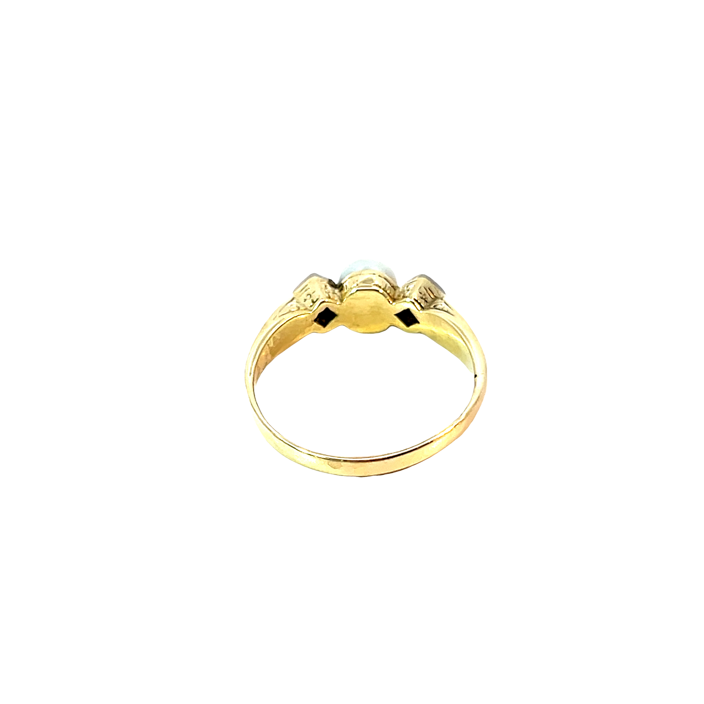 Ring Bicolor 585 / 14 Karat mit Perle Gr. 58 Nr. 6499