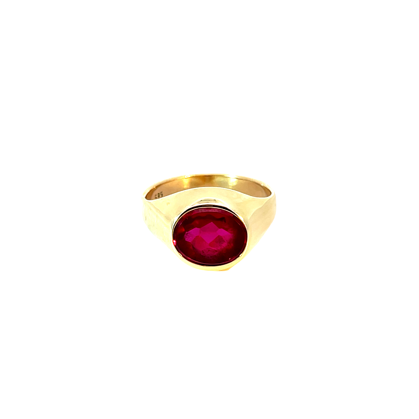 Ring Gelbgold 585 / 14 Karat mit Farbstein Nr. 6501