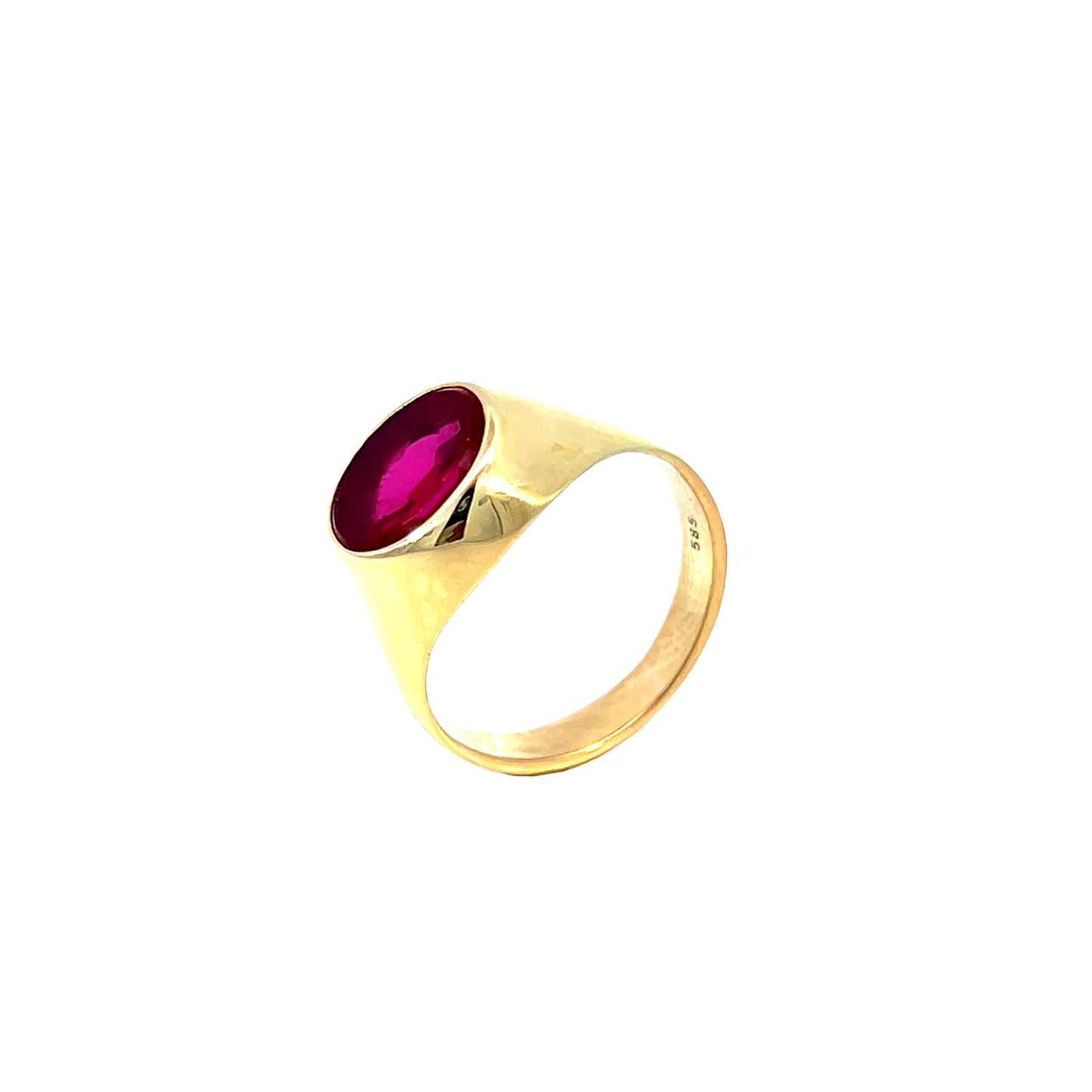 Ring Gelbgold 585 / 14 Karat mit Farbstein Nr. 6501