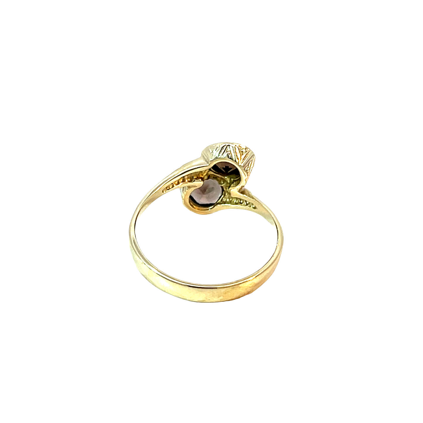 Ring Gelbgold 375 / 9 Karat mit braunen Farbsteinen Nr. 6506
