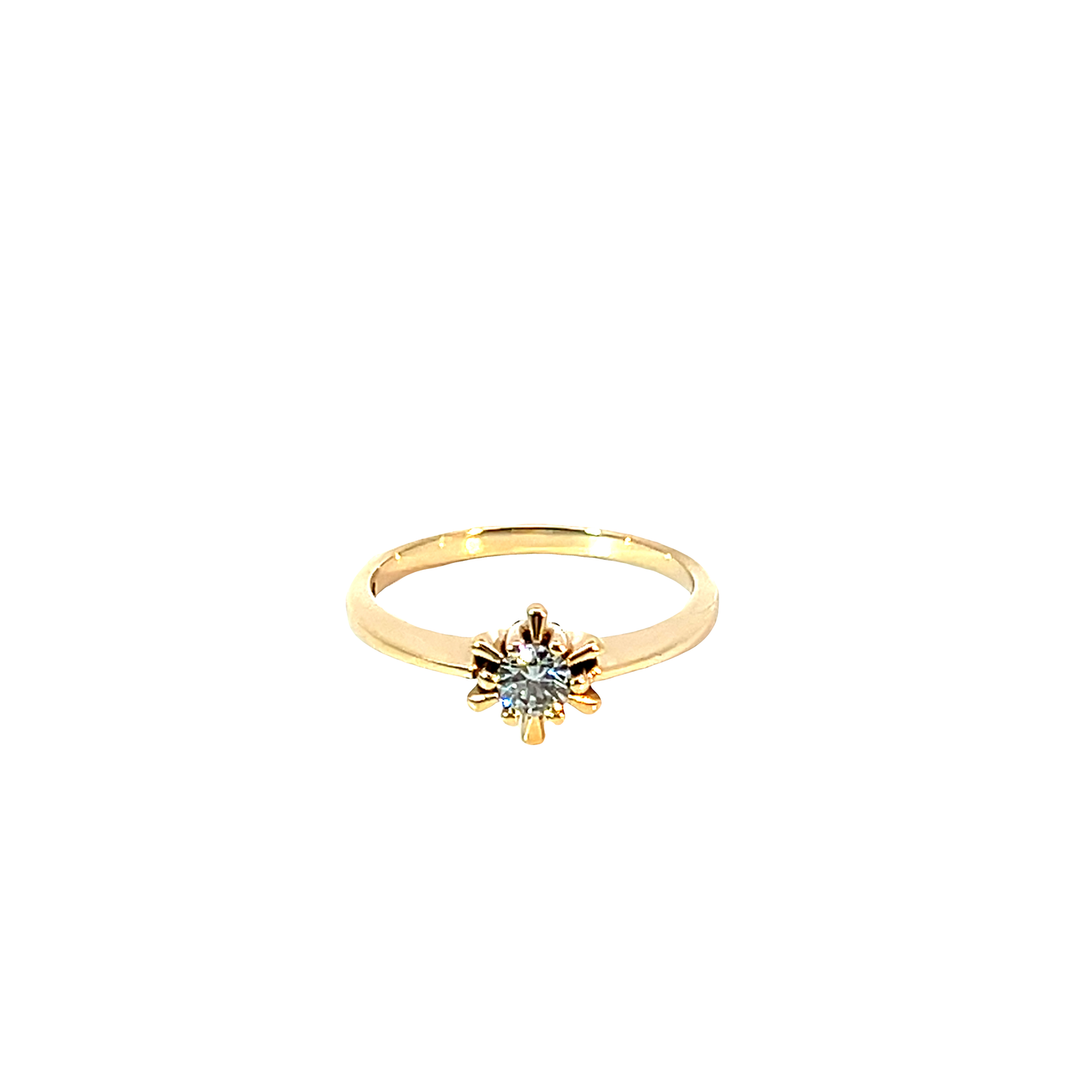 Ring Gelbgold 585 / 14 Karat Brill. 0,25ct Gr. 56 Nr. 6489