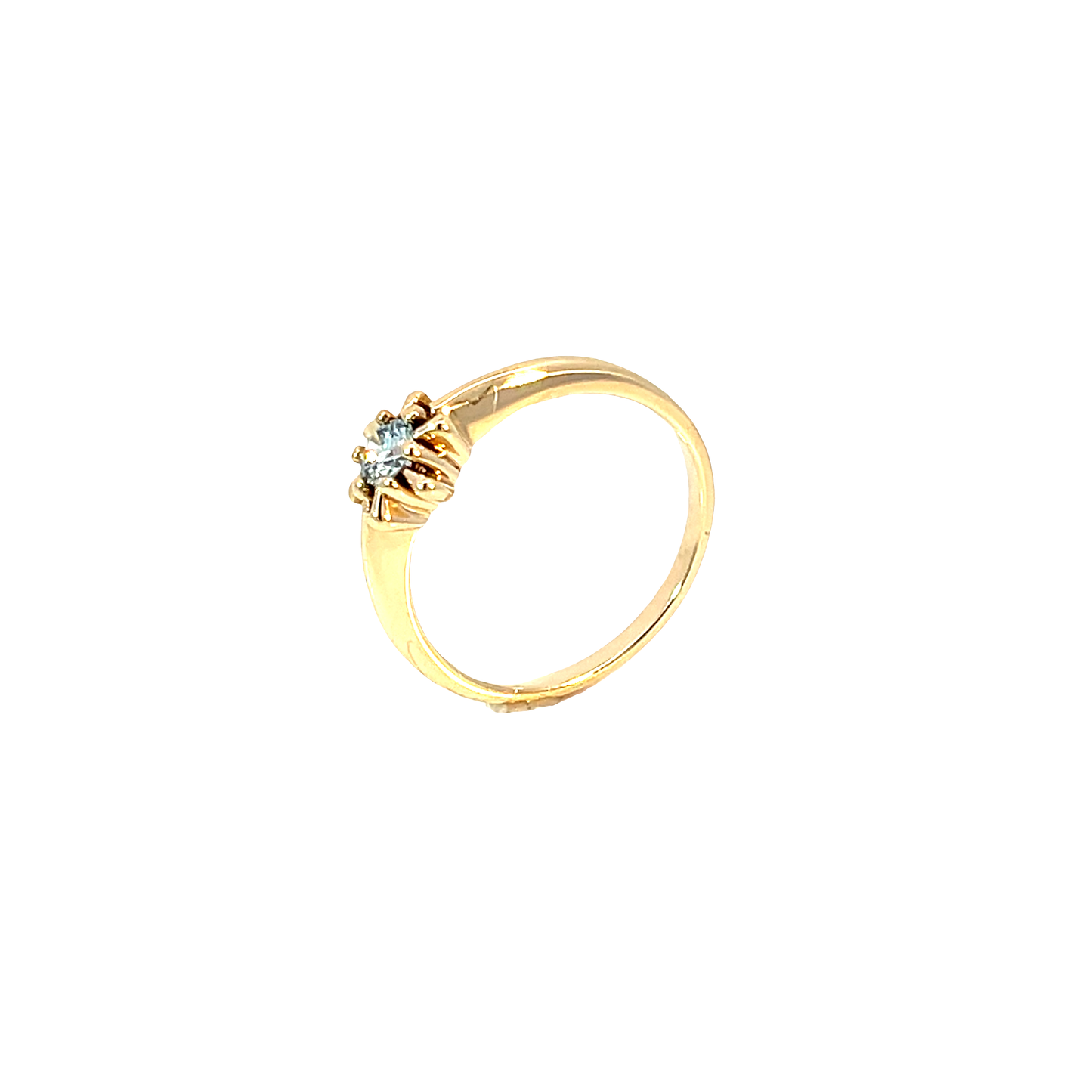 Ring Gelbgold 585 / 14 Karat Brill. 0,25ct Gr. 56 Nr. 6489