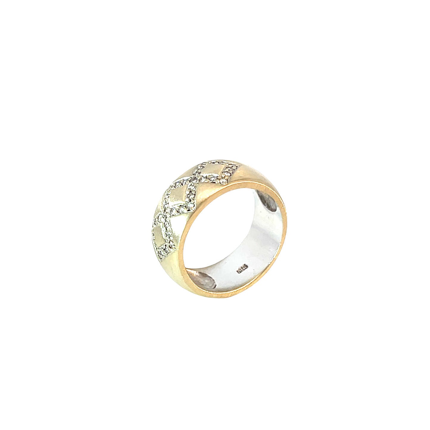 Ring Weißgold 585 / 14 Karat Brill Gr. 53 Nr. 6579