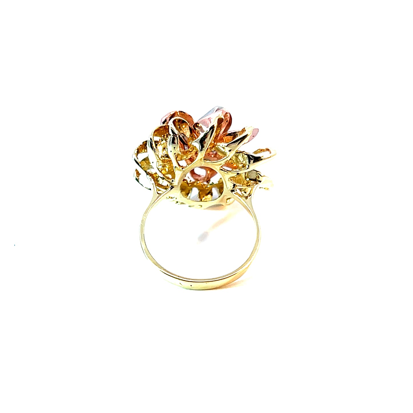 Ring Tricolor 585 / 14 Karat "Blume" Gr. 50 Nr. 6577