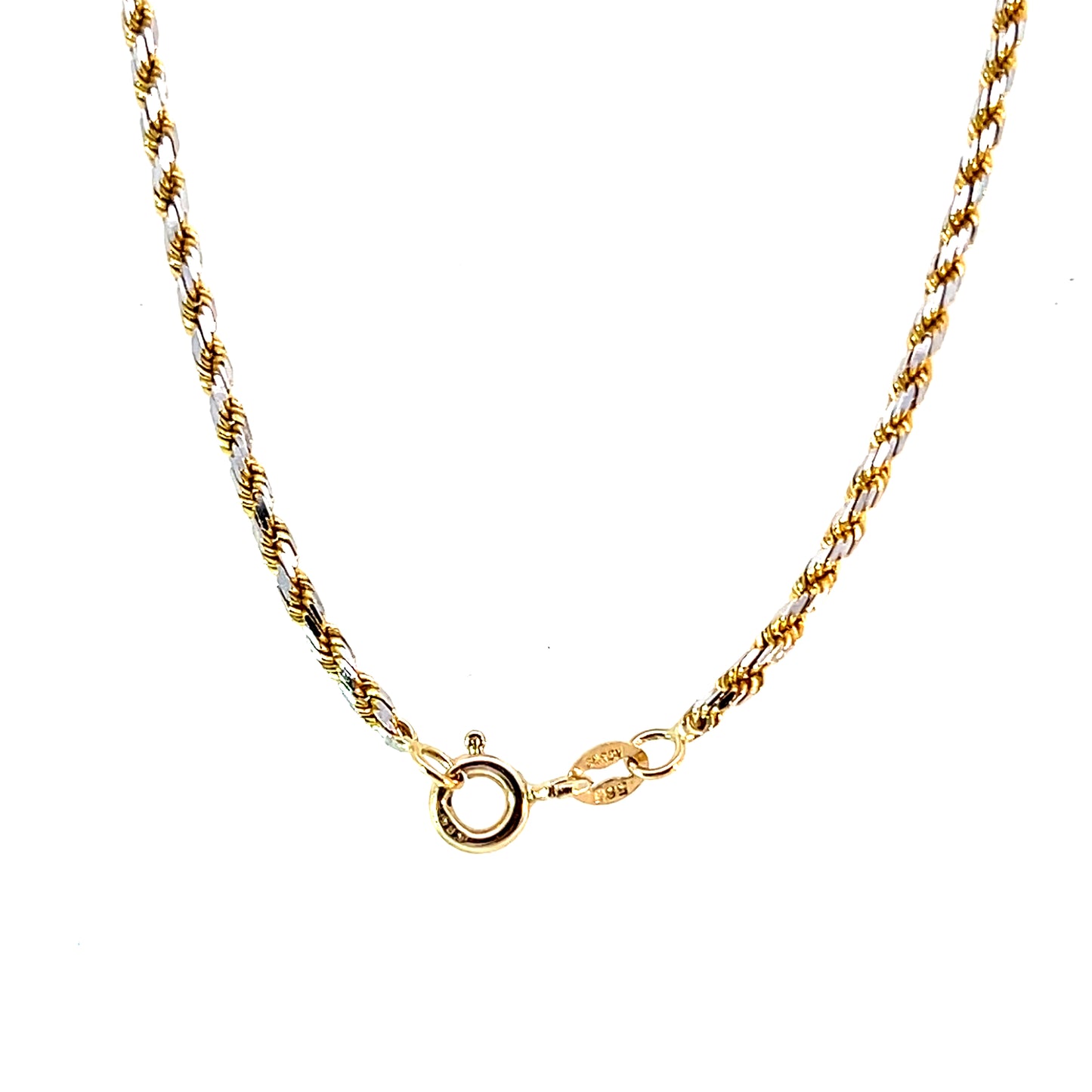 Kette Bicolor 585 / 14 Karat Länge 55,5 cm Nr. 6518
