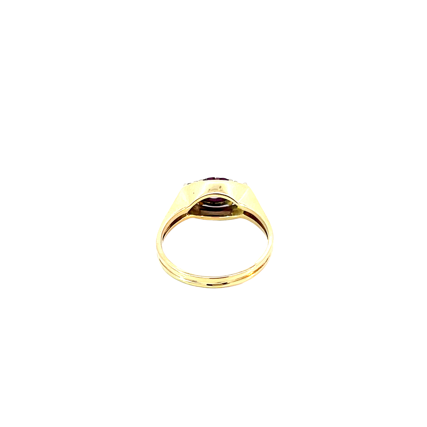 Ring Bicolor 585 / 14 Karat mit Rubin & Brill. Nr. 6554