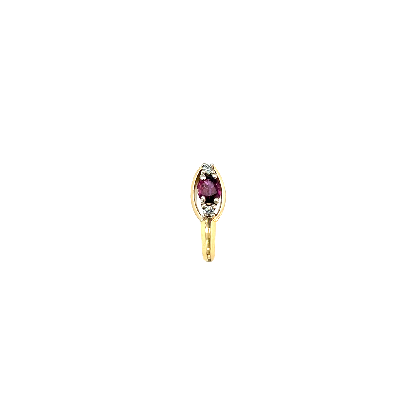 Ring Bicolor 585 / 14 Karat mit Rubin & Brill. Nr. 6554