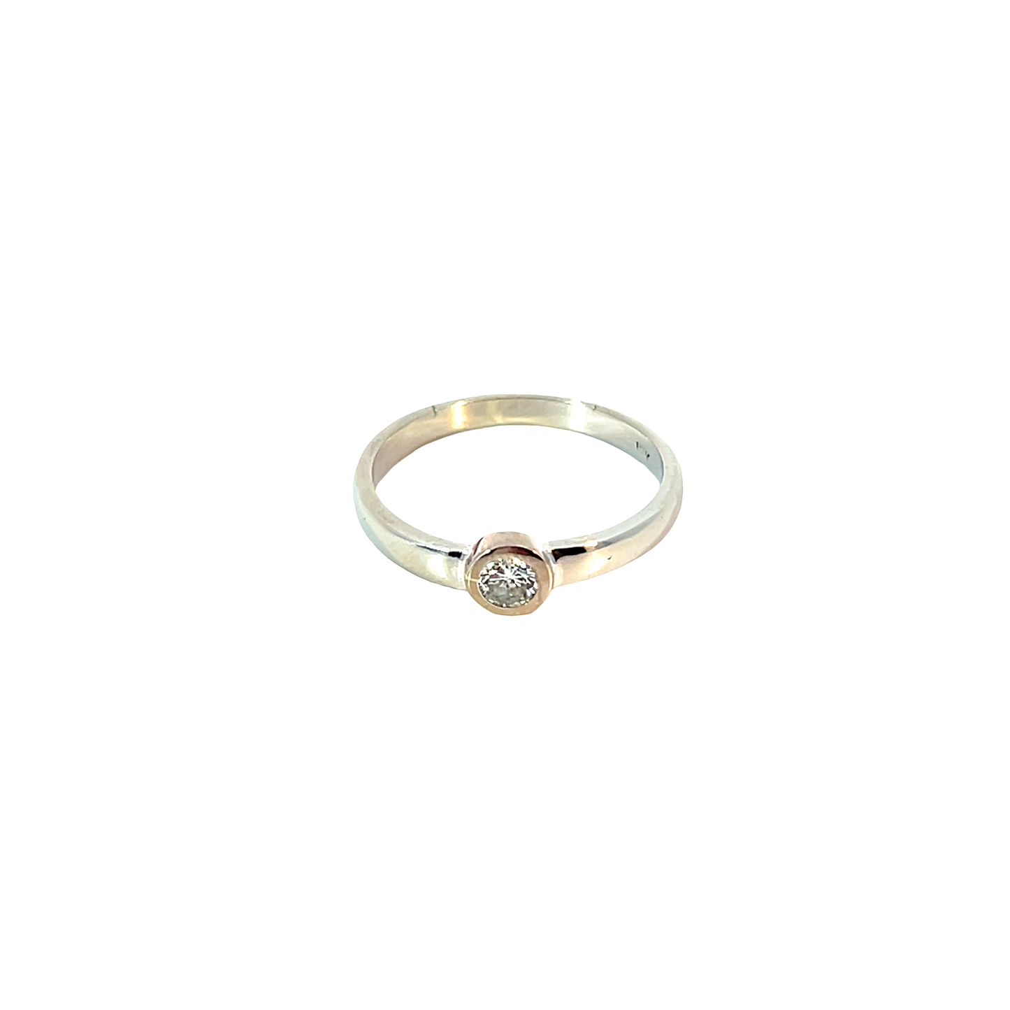 Solitärring Weißgold 750 / 18 Karat Brill. Nr. 6556