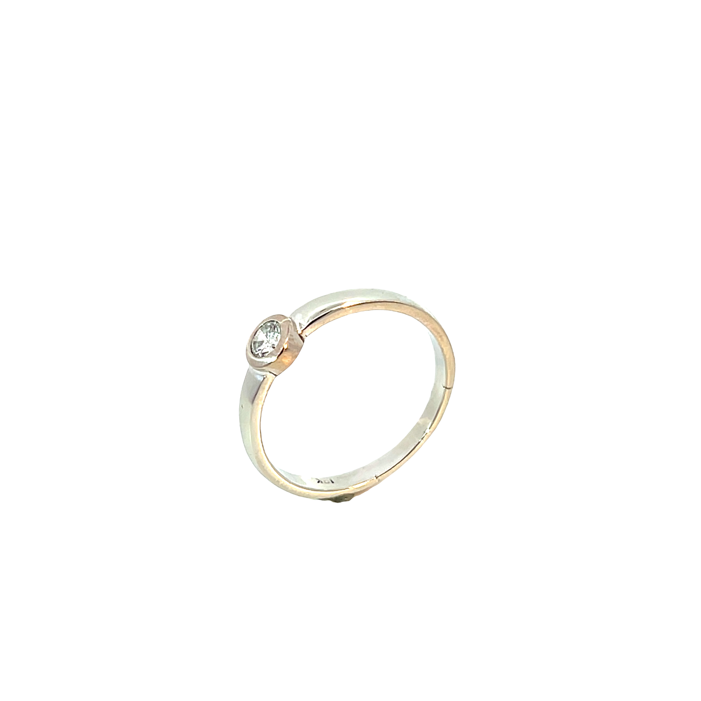 Solitärring Weißgold 750 / 18 Karat Brill. Nr. 6556