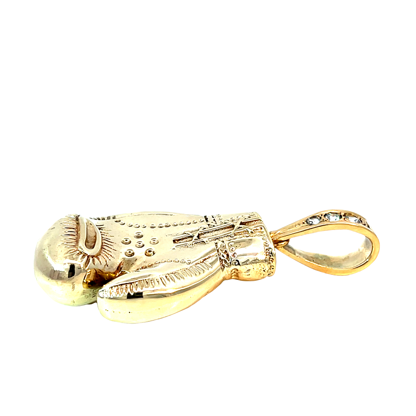 Boxhandschuh-Anhänger 585 / 14 K Gelbgold mit Brill. Nr. 6548