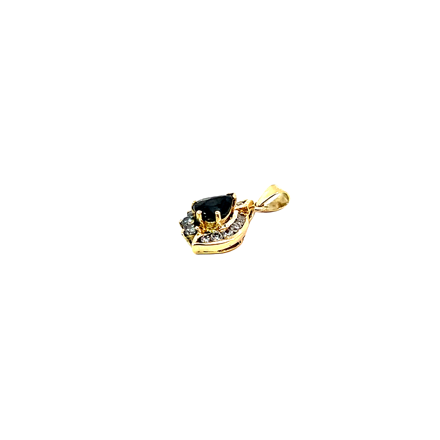 Anhänger Gelbgold 585 / 14 Karat mit Farbstein Nr. 6540