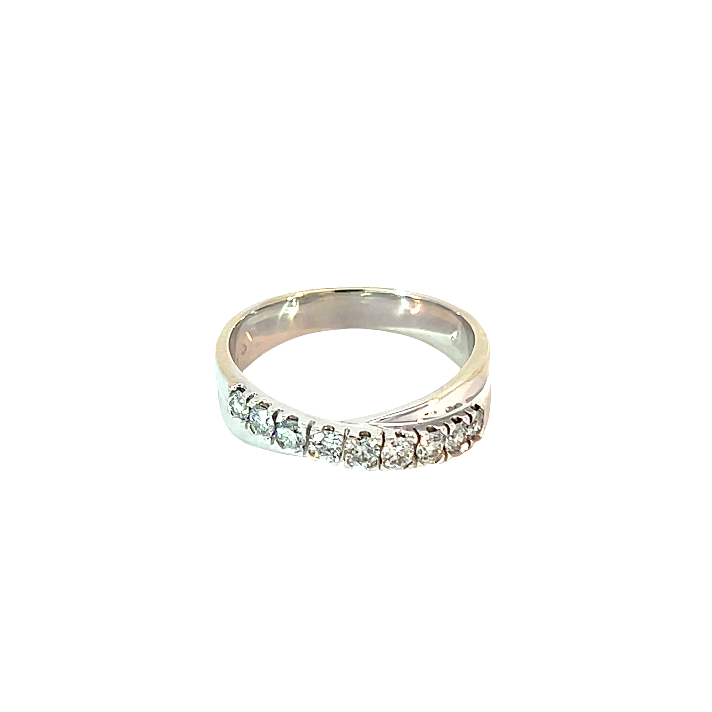 Ring Weißgold 585 / 14 Karat Brill. Gr. 57 Nr. 6609