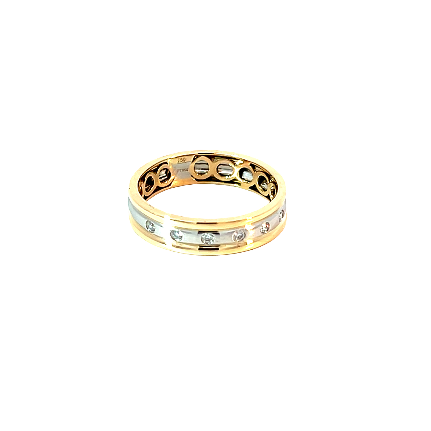 Ring Bicolor Platin 950/- & Gold 750/- Brill. Nr. 6611
