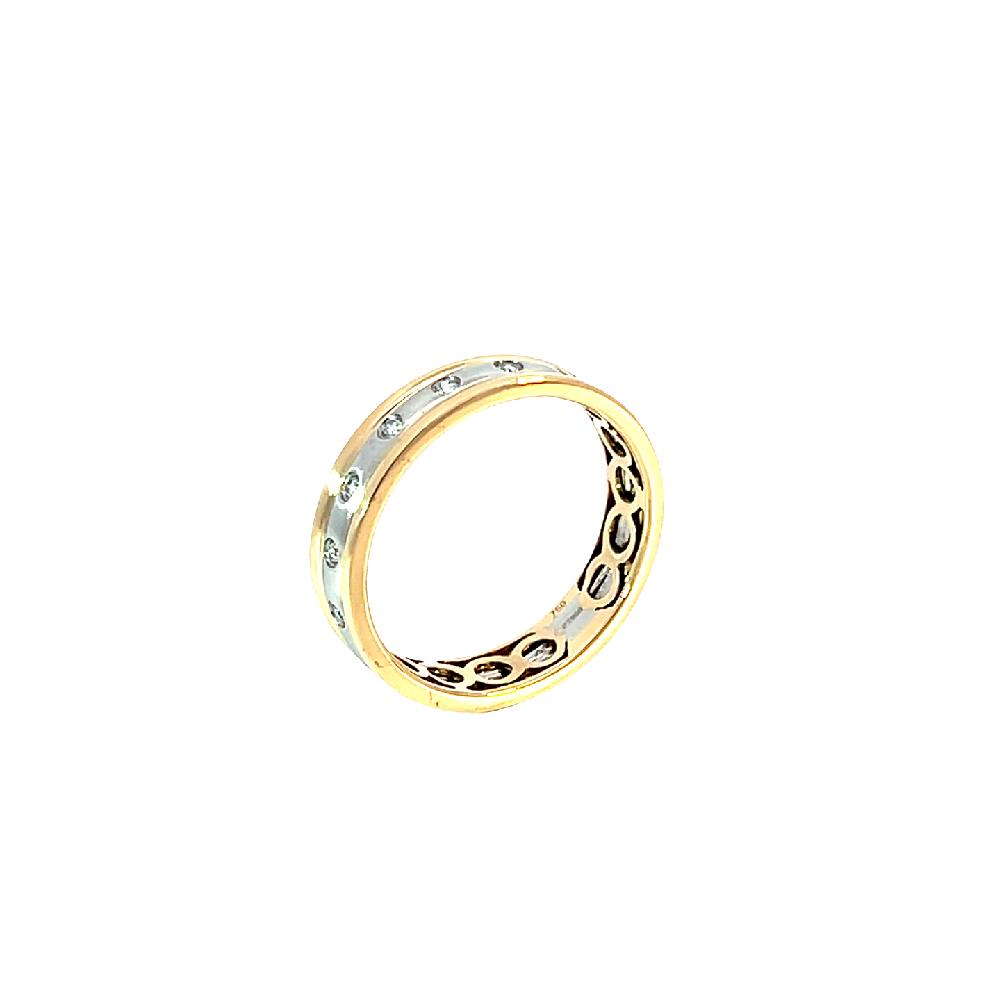 Ring Bicolor Platin 950/- & Gold 750/- Brill. Nr. 6611