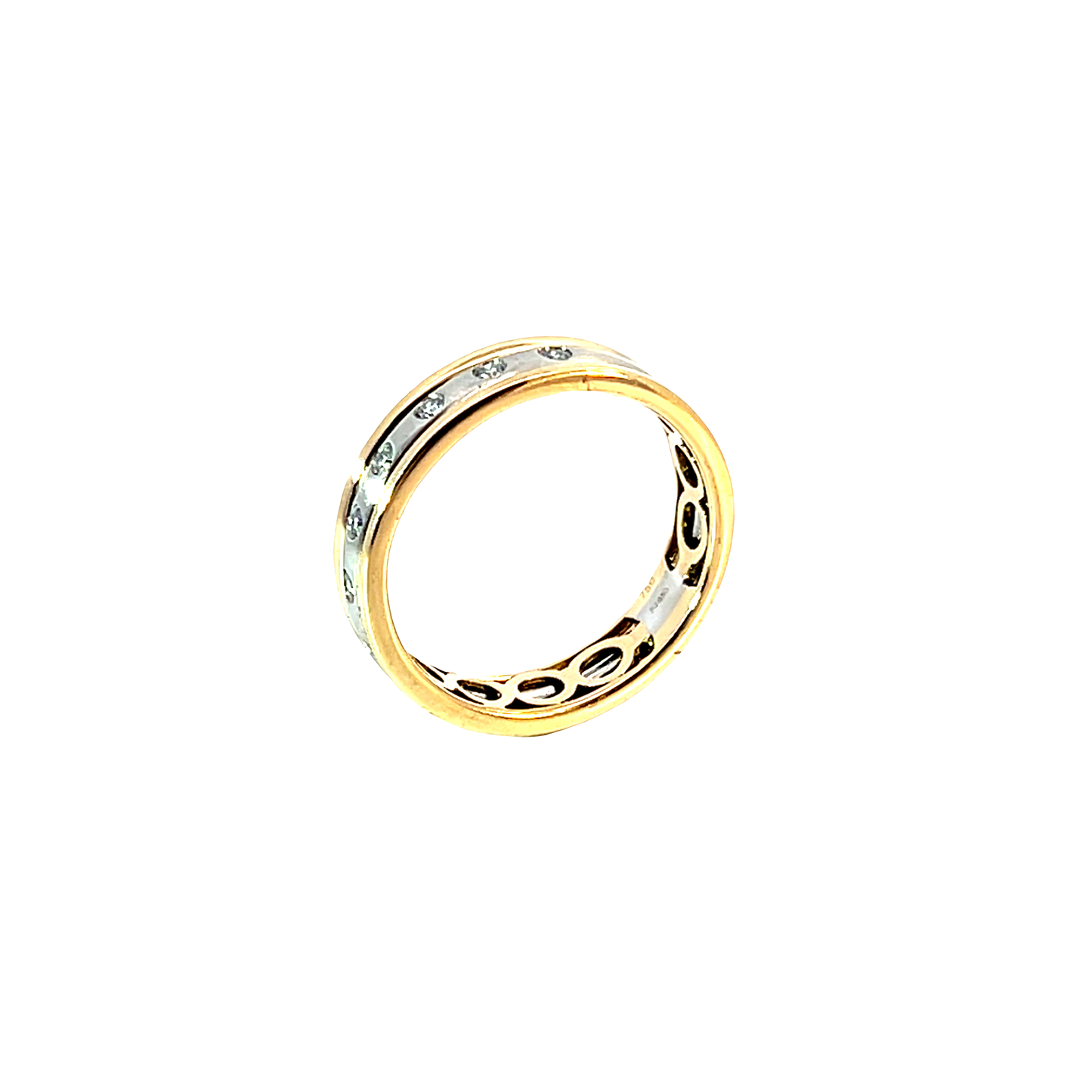 Ring Bicolor Platin 950/- & Gold 750/- Brill. Nr. 6612