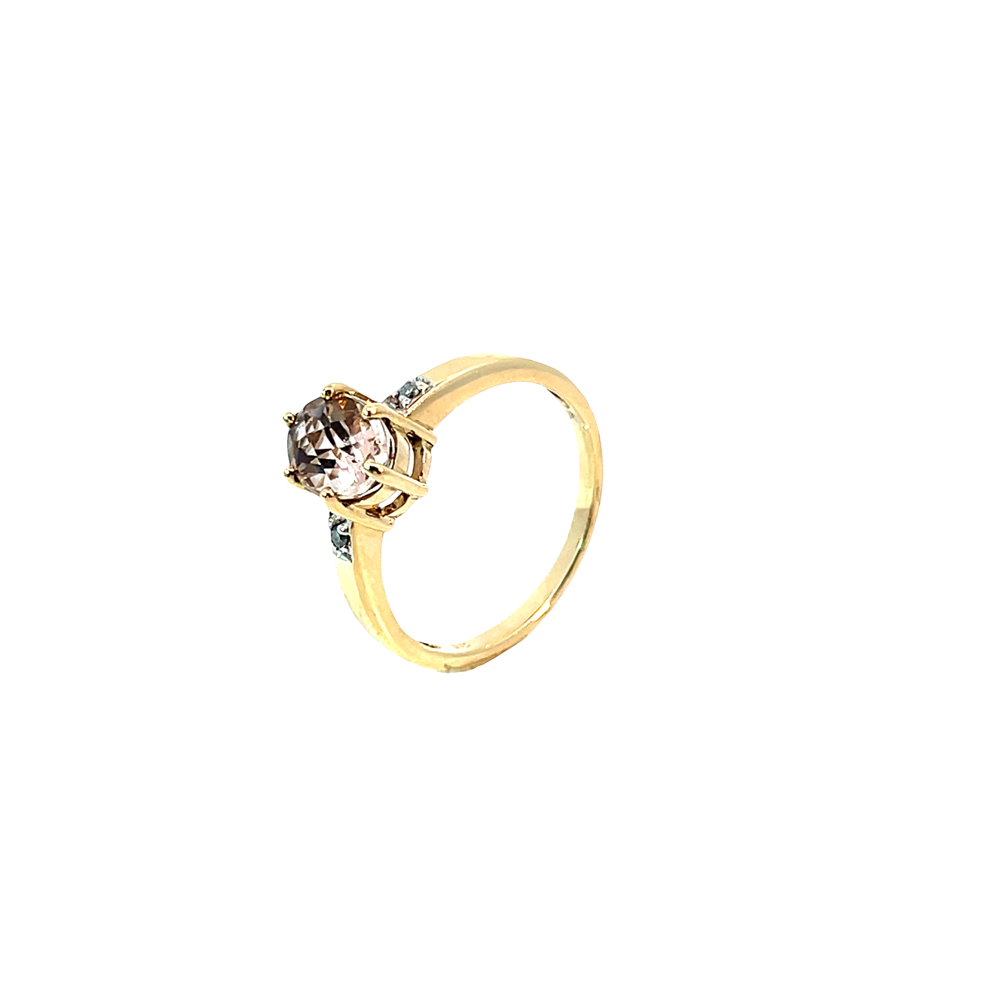 Ring Gelbgold 375 / 9 Karat mit Farbst. & Diam. Nr. 6581
