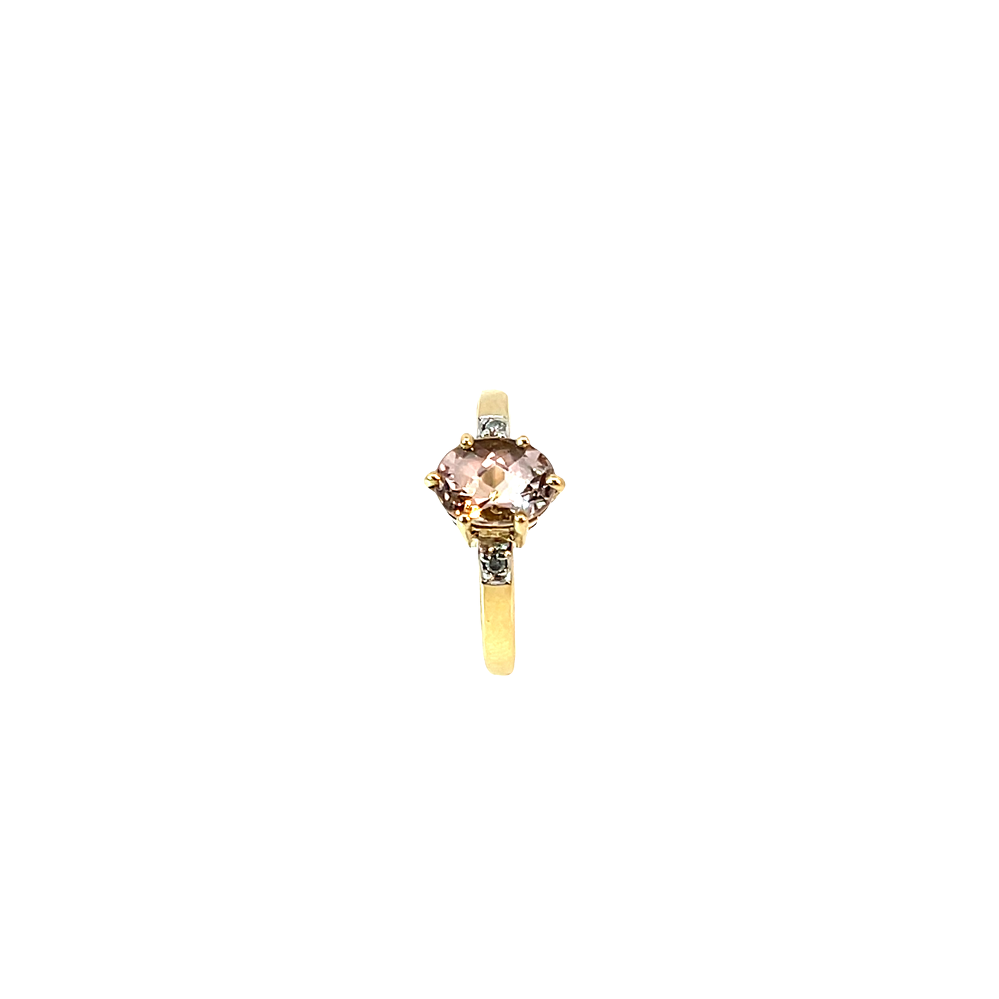 Ring Gelbgold 375 / 9 Karat mit Farbst. & Diam. Nr. 6581