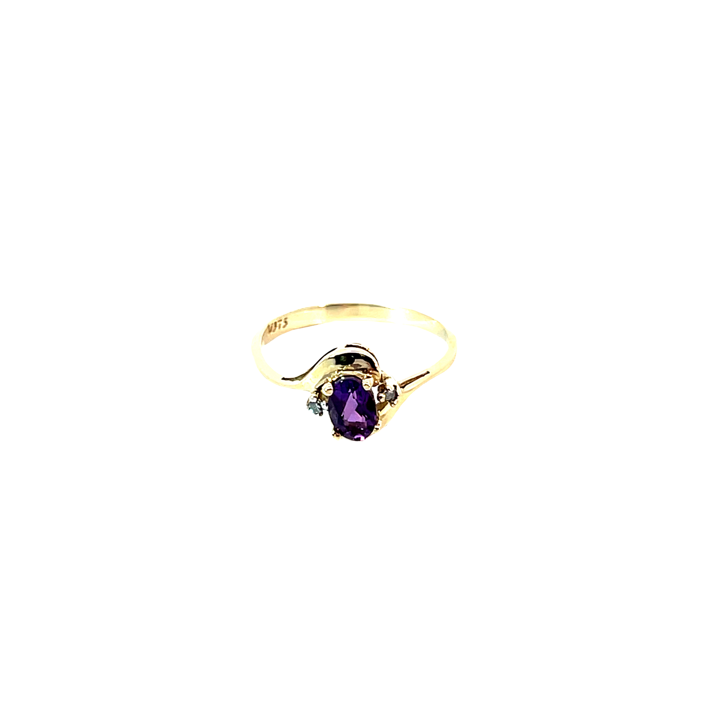 Ring Gelbgold 375 / 9 Karat Farbst. & Diam. Nr. 6580