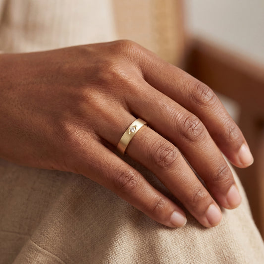 Ring Gelbgold 585 / 14 Karat mit Brillant Gr. 59,5 Nr. 6816