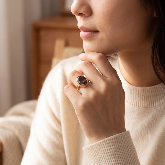 Ring Gelbgold 585 / 14 Karat Gr. 62,5 Nr. 6801