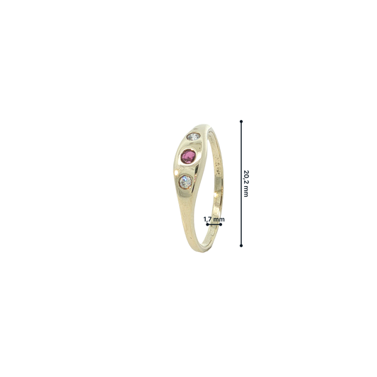 Ring Gelbgold 333 / 8 Karat Gr. 53 Nr. 7153