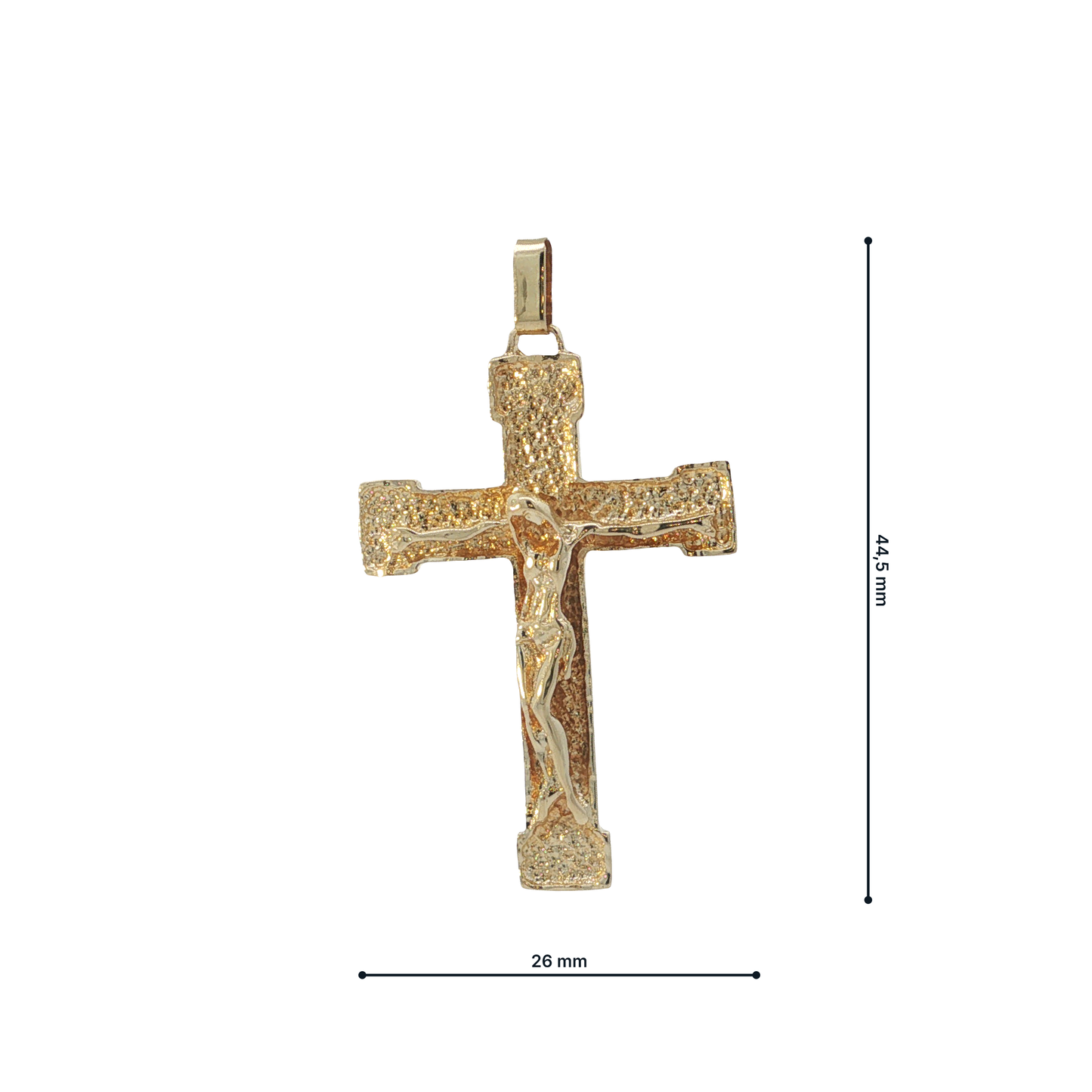 Anhänger "Kruzifix" Gelbgold 585 / 14 Karat L: 44,5 mm Nr. 7167
