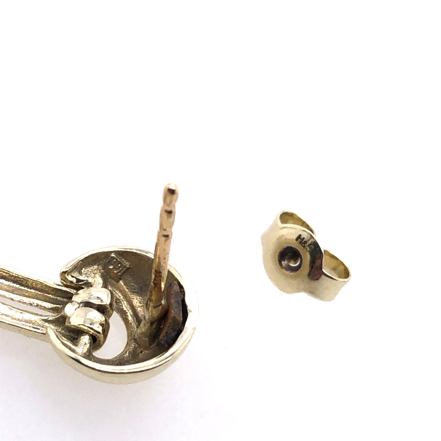 P. Ohrringe Gelbgold 333 / 8 Karat mit Diamant Nr. 2755