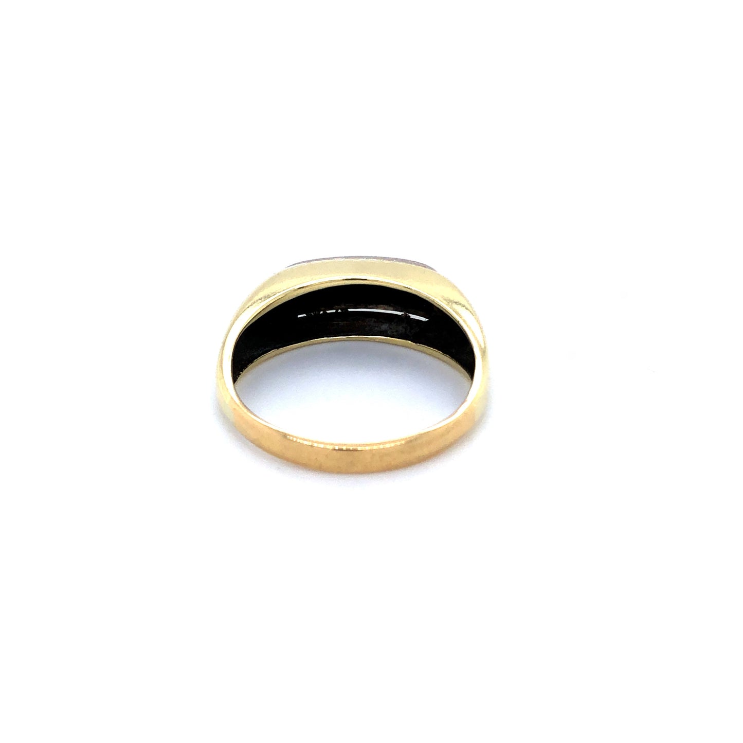 Ring Bicolor 585 / 14 K mit Diamanten Gr.55 Nr. 3108