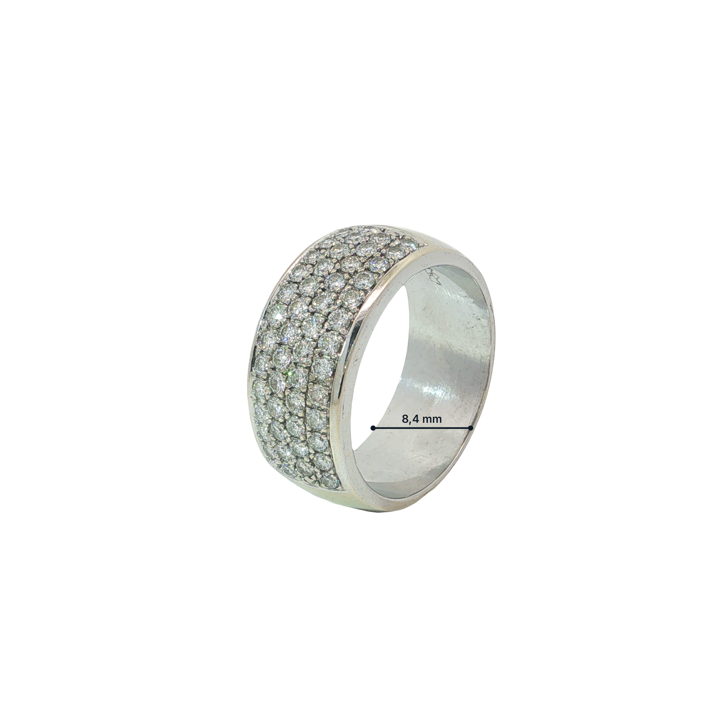 Ring Weißgold 585 / 14 Karat mit Brill. Gr. 57 Nr. 7214