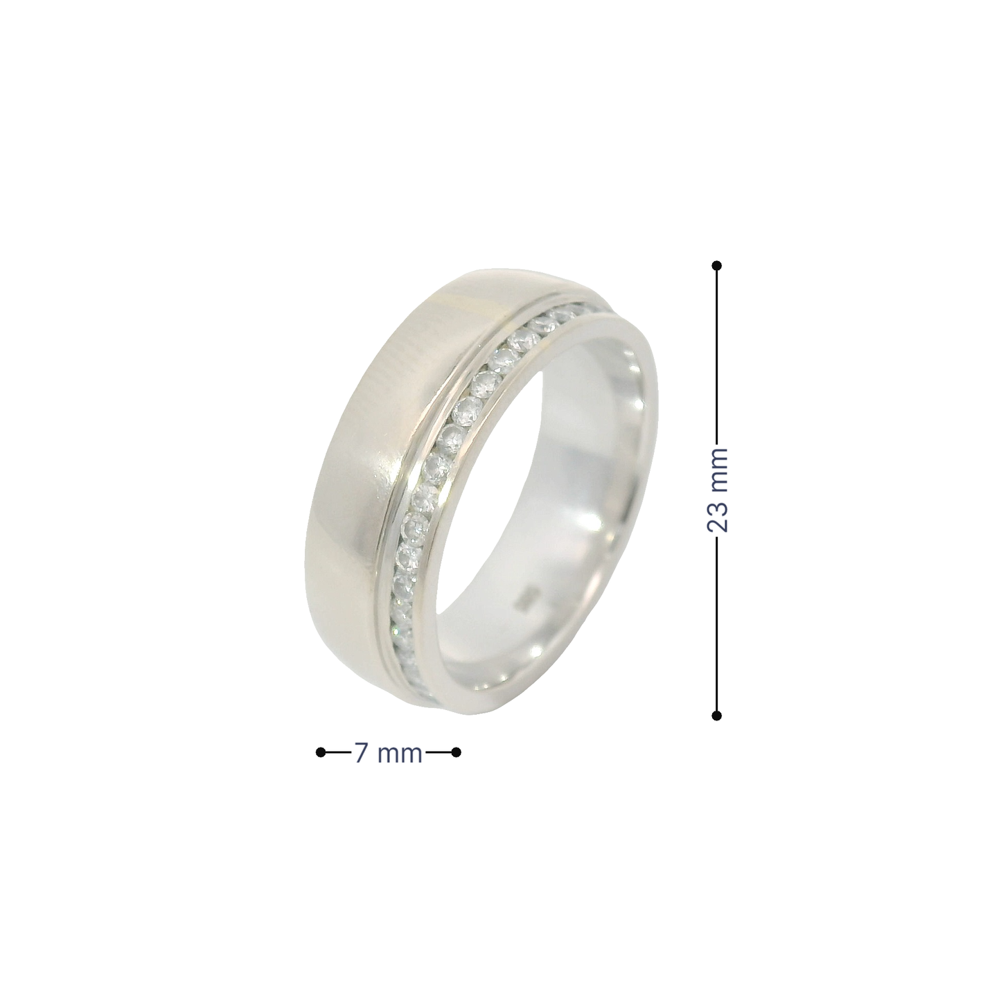 Ring Weißgold 585 / 14 Karat mit Brill. Gr. 57 Nr. 6836