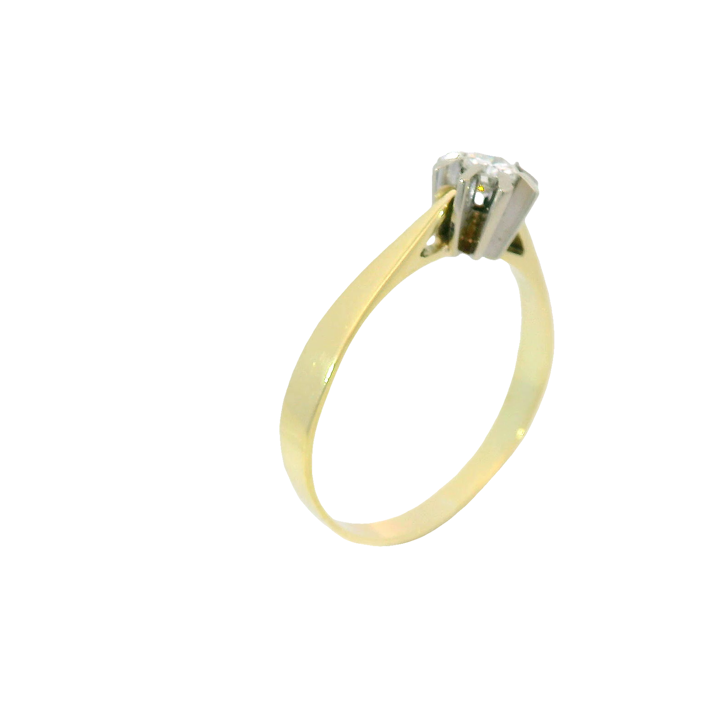 Solitärring Gelbgold 585 / 14 Karat mit Brill. Gr. 70 Nr. 6736