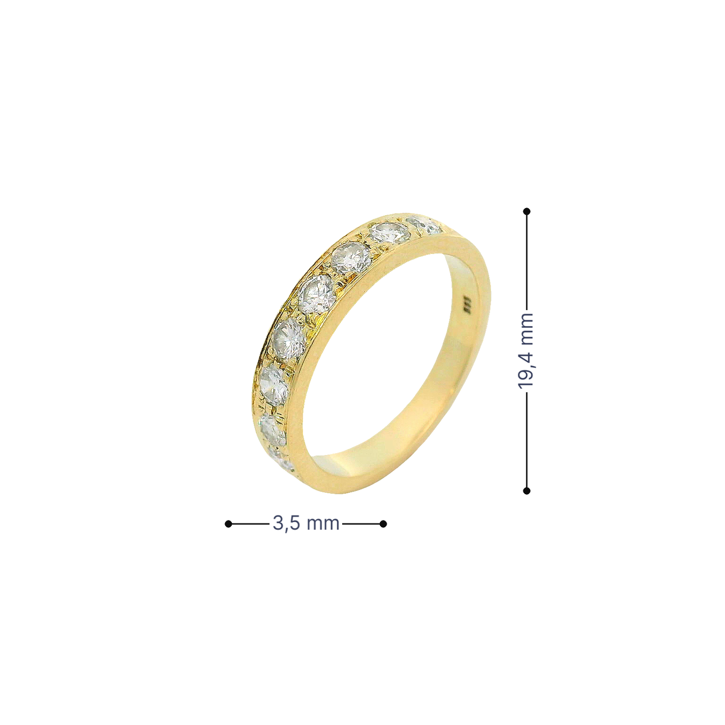 Ring Gelbgold 585 / 14 Karat mit Brill. 0,48 ct Gr. 51,5 Nr. 6730