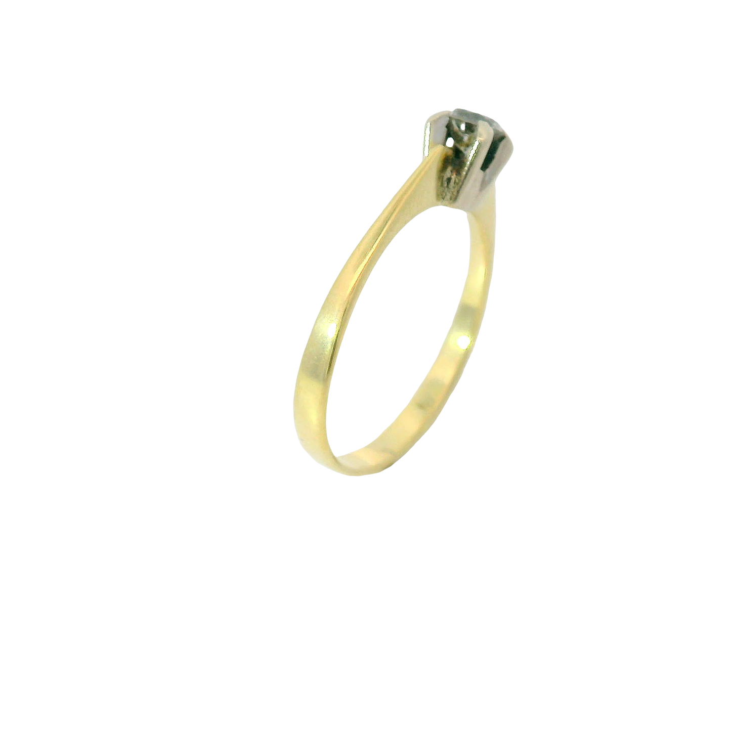 Solitärring Gelbgold 585 / 14 Karat mit Brill. Gr. 61,5 Nr. 6739