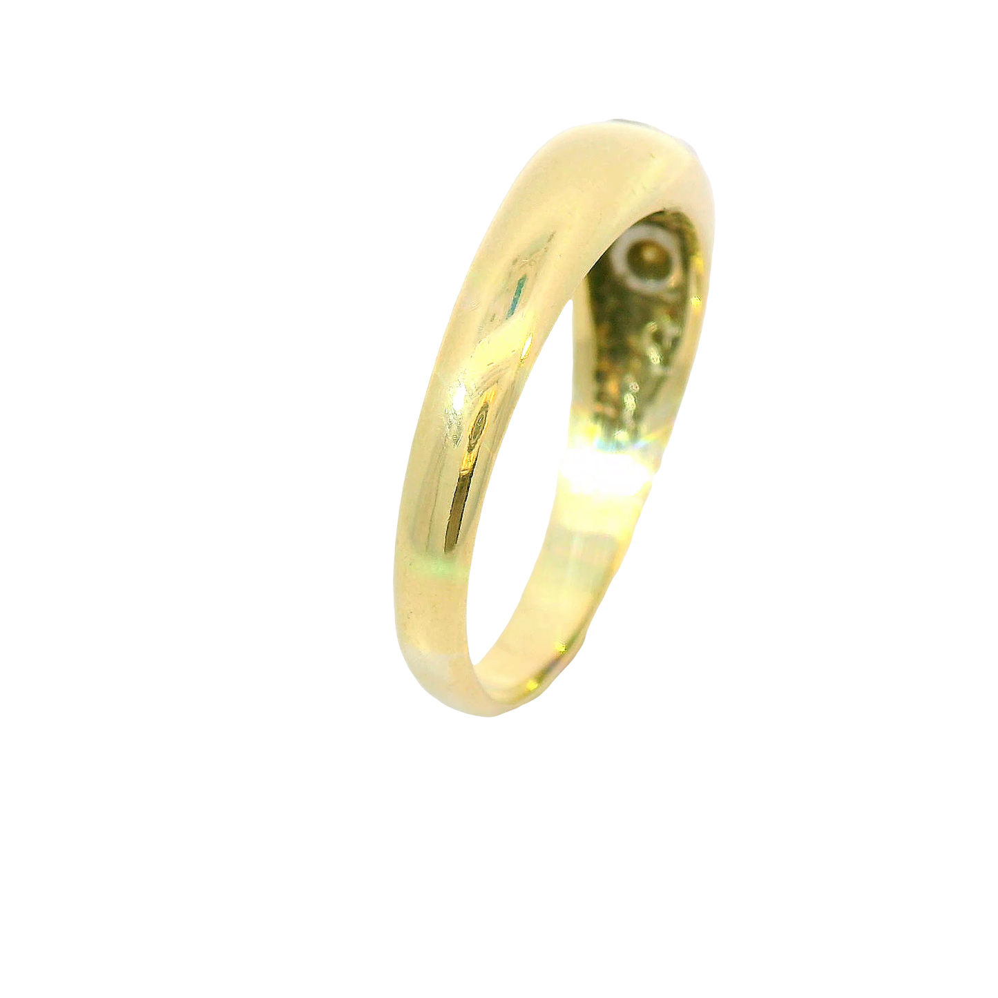 Ring Gelbgold 585 / 14 Karat mit Brill. und Saphir Gr. 68 Nr. 6738
