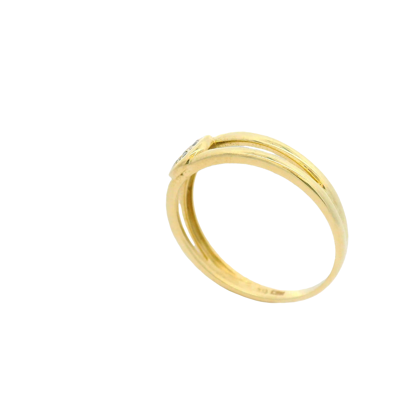 Ring Gelbgold 333 / 8 Karat mit weißen Steinen Gr. 60 Nr. 6787