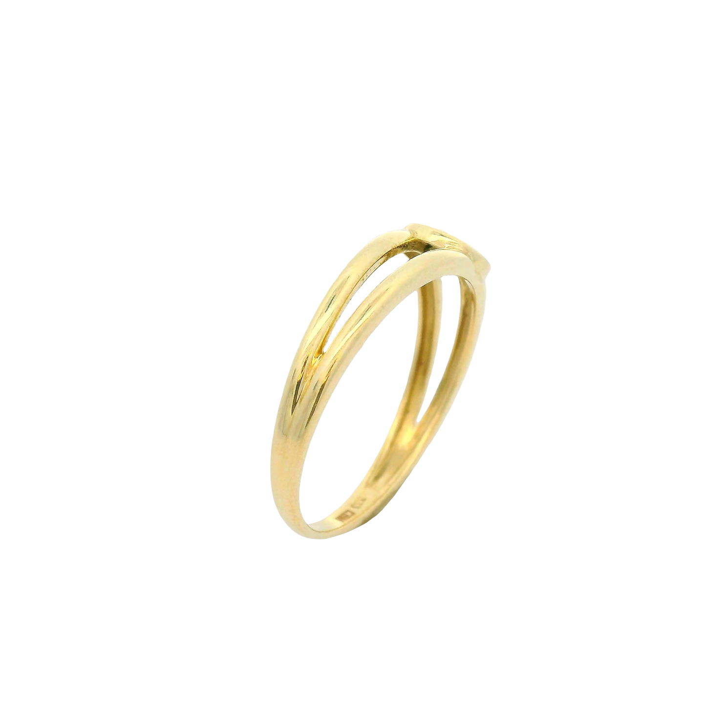 Ring Gelbgold 333 / 8 Karat mit weißen Steinen Gr. 60 Nr. 6787