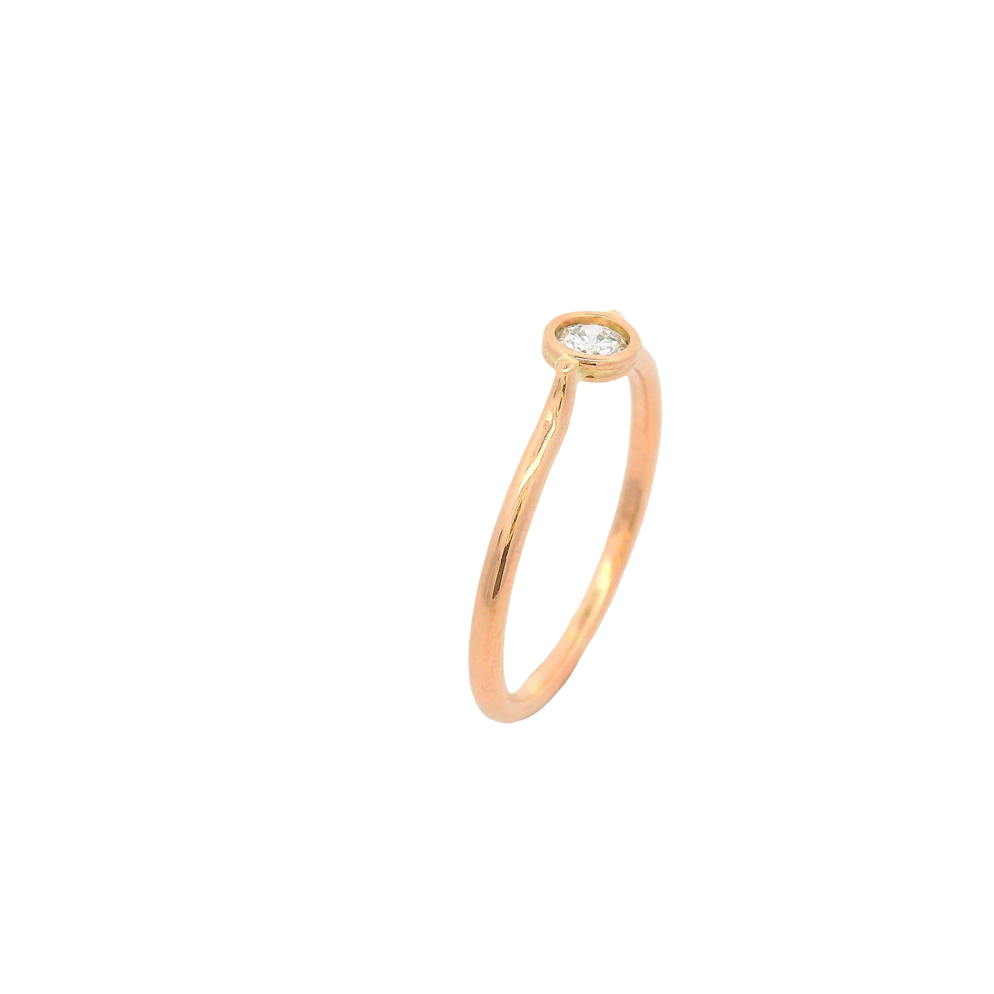 Ring Roségold 585 / 14 Karat mit Brillant Gr. 53 Nr. 6729