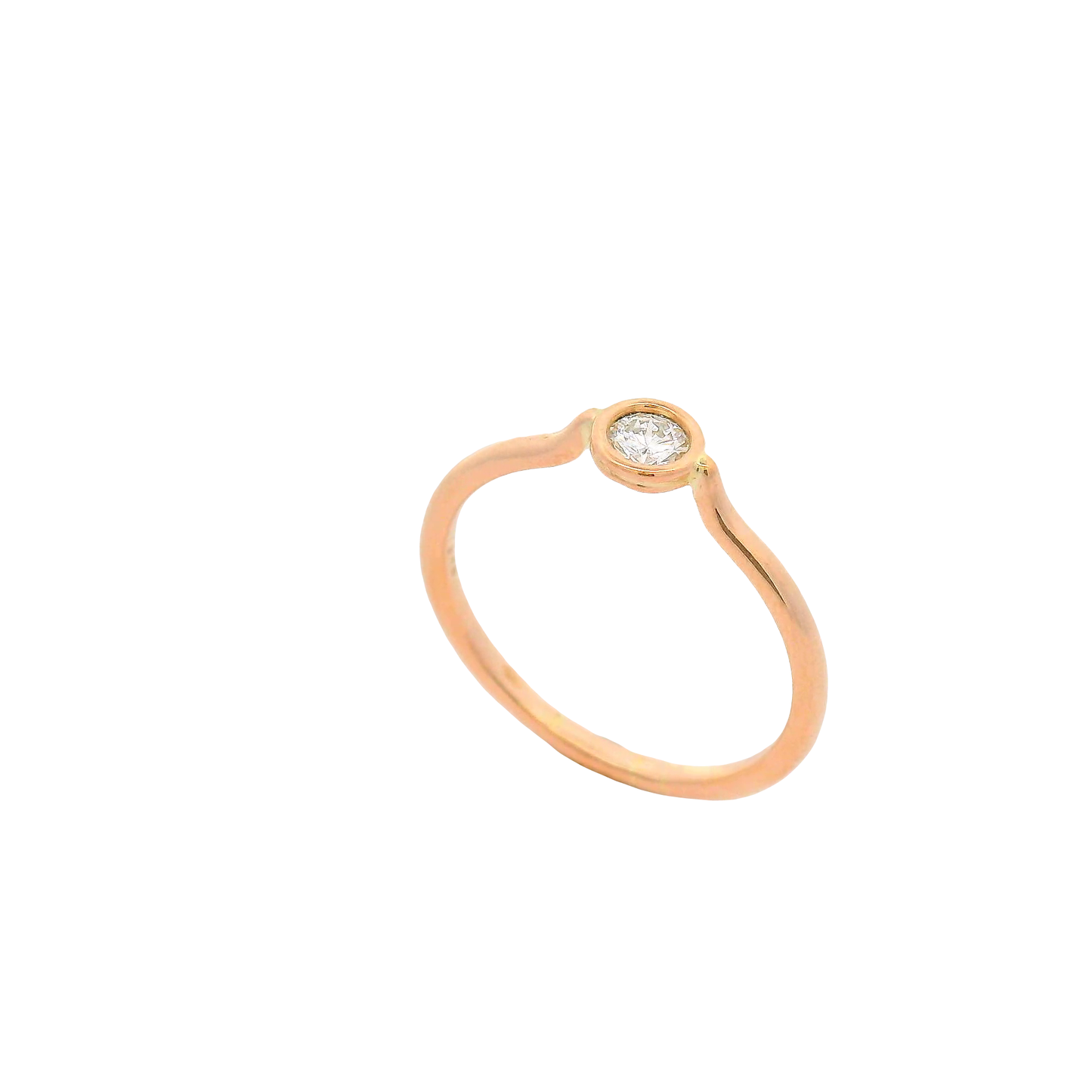 Ring Roségold 585 / 14 Karat mit Brillant Gr. 53 Nr. 6729