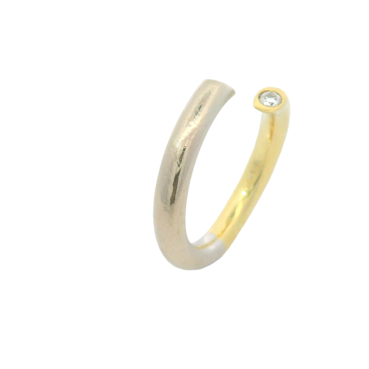 Ring Bicolor 585 / 14 Karat mit Brill. Gr. 50 Nr. 6771