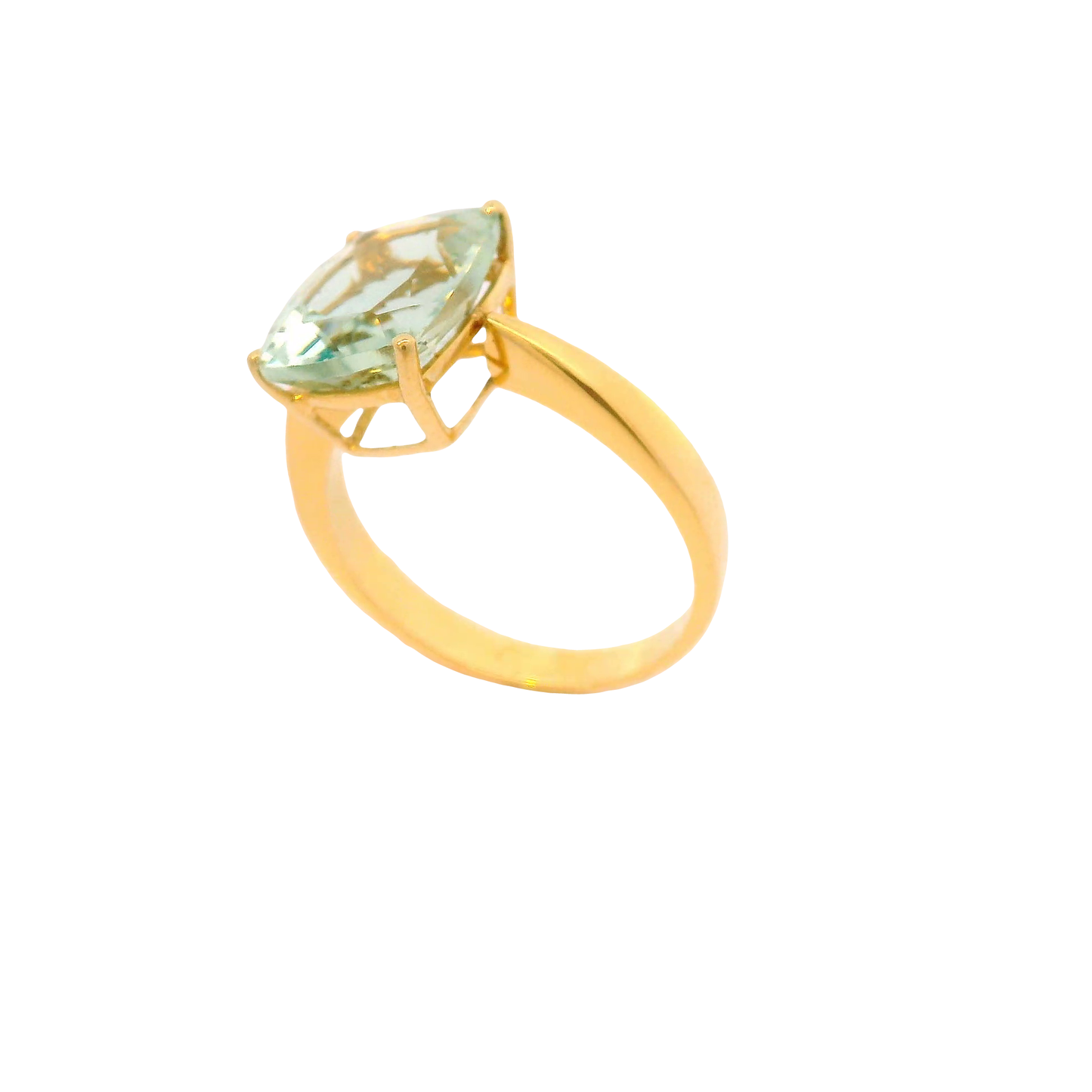 Ring Gelbgold 750 / 18 Karat mit Aquamarin Gr. 57,5 Nr. 6745