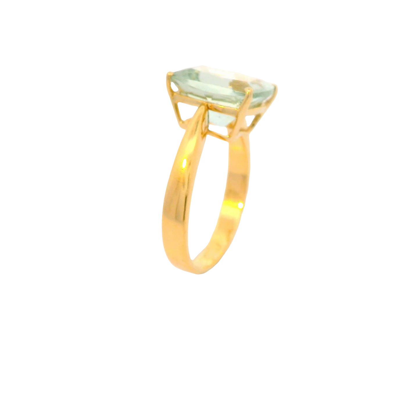 Ring Gelbgold 750 / 18 Karat mit Aquamarin Gr. 57,5 Nr. 6745