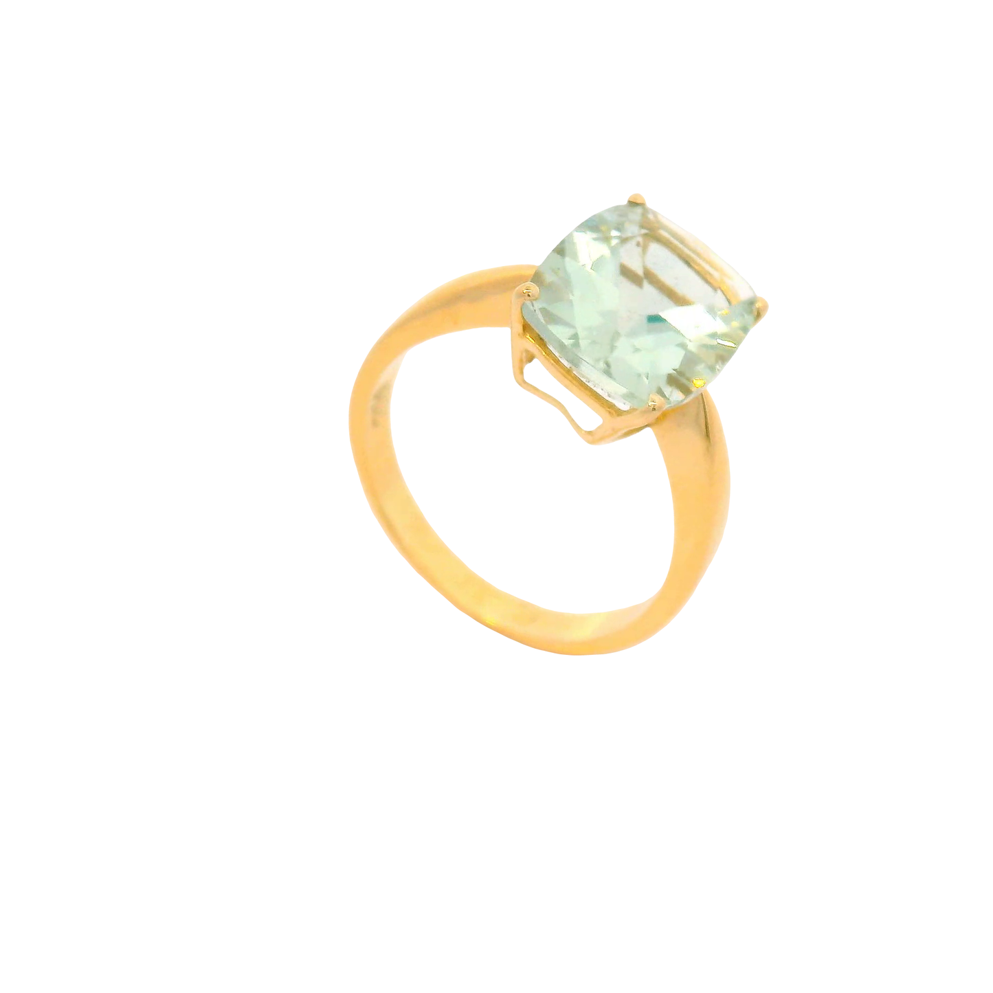 Ring Gelbgold 750 / 18 Karat mit Aquamarin Gr. 57,5 Nr. 6745