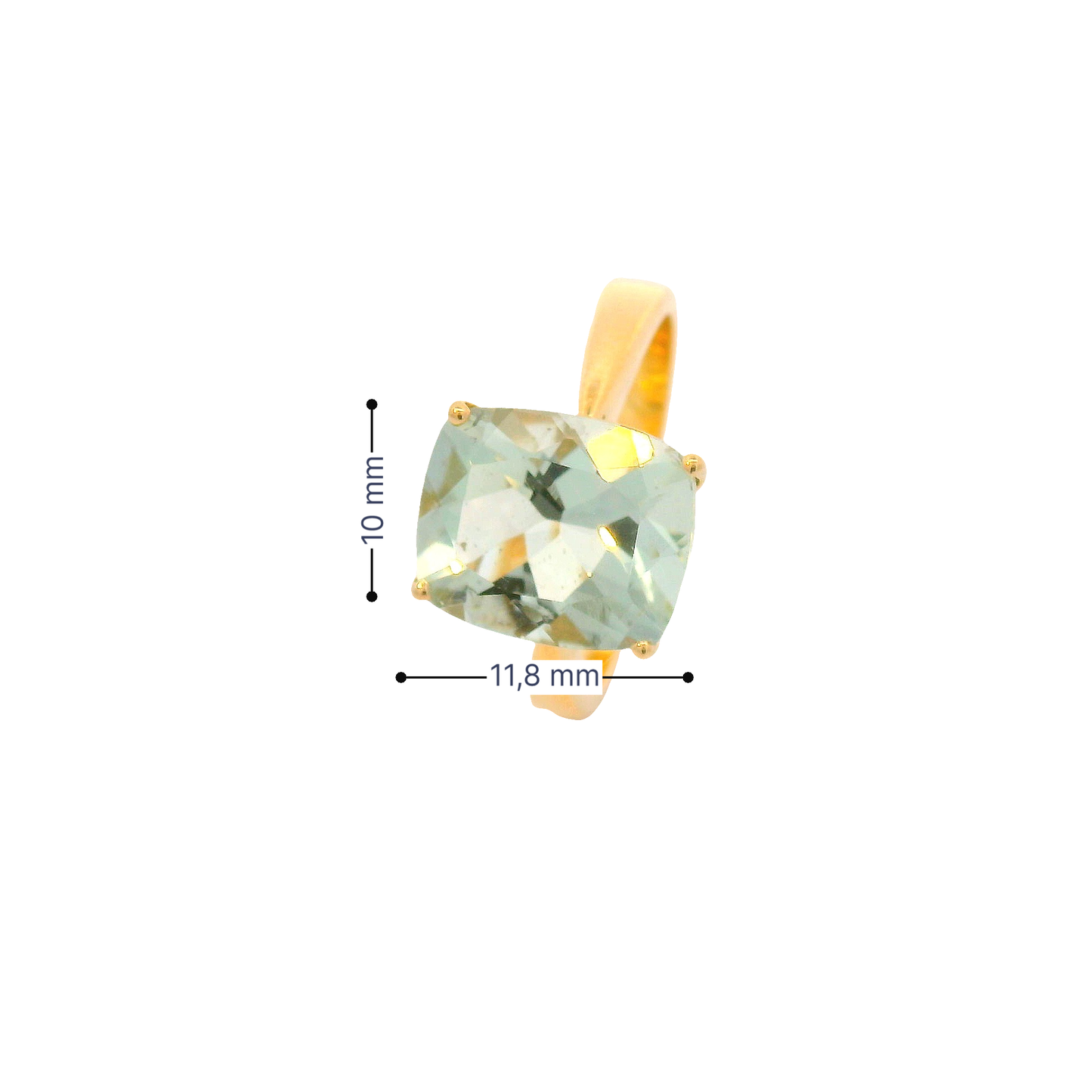 Ring Gelbgold 750 / 18 Karat mit Aquamarin Gr. 57,5 Nr. 6745