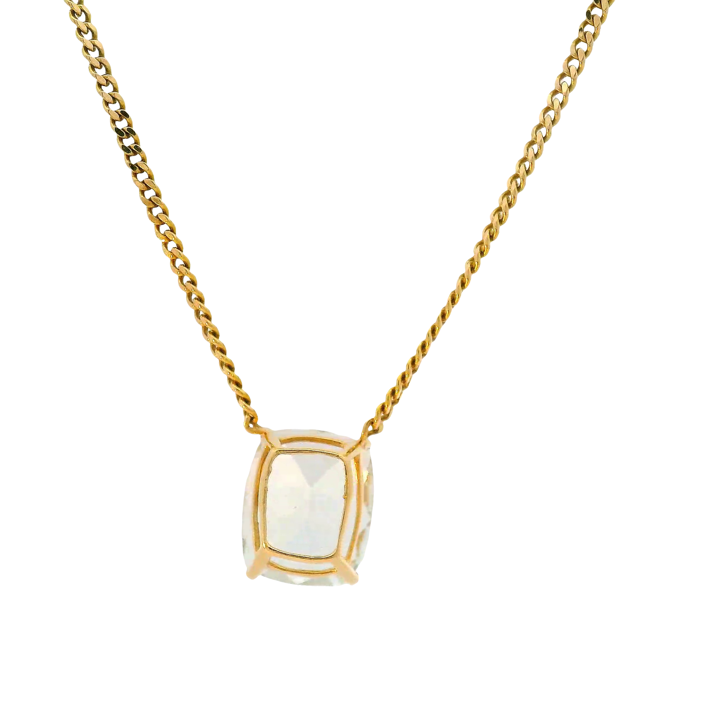 Kette Gelbgold 585 / 14 Karat mit Aquamarin Länge 41-48 cm Nr 6746