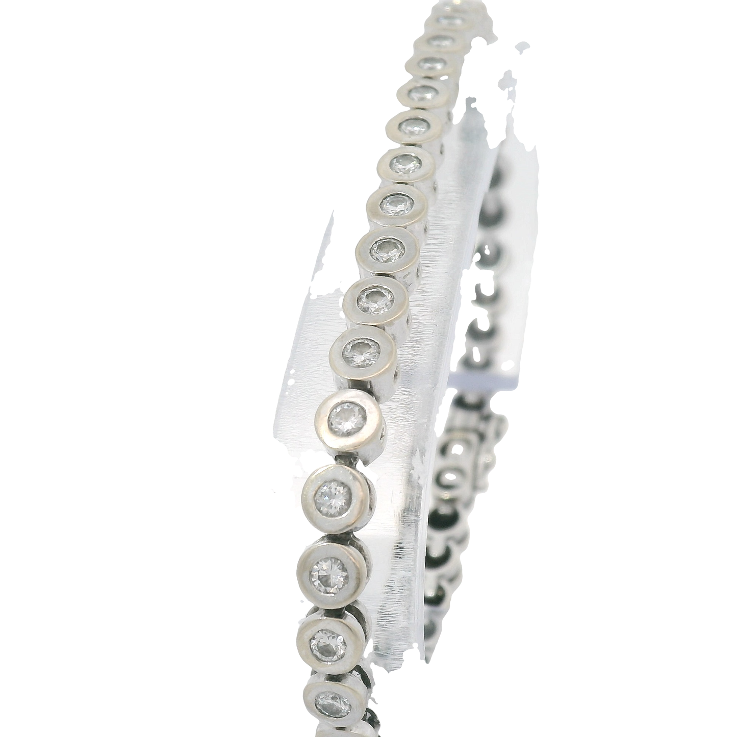 Tennisarmband Weißgold 750 / 18 Karat mit Brill. L: 165 mm Nr. 6777