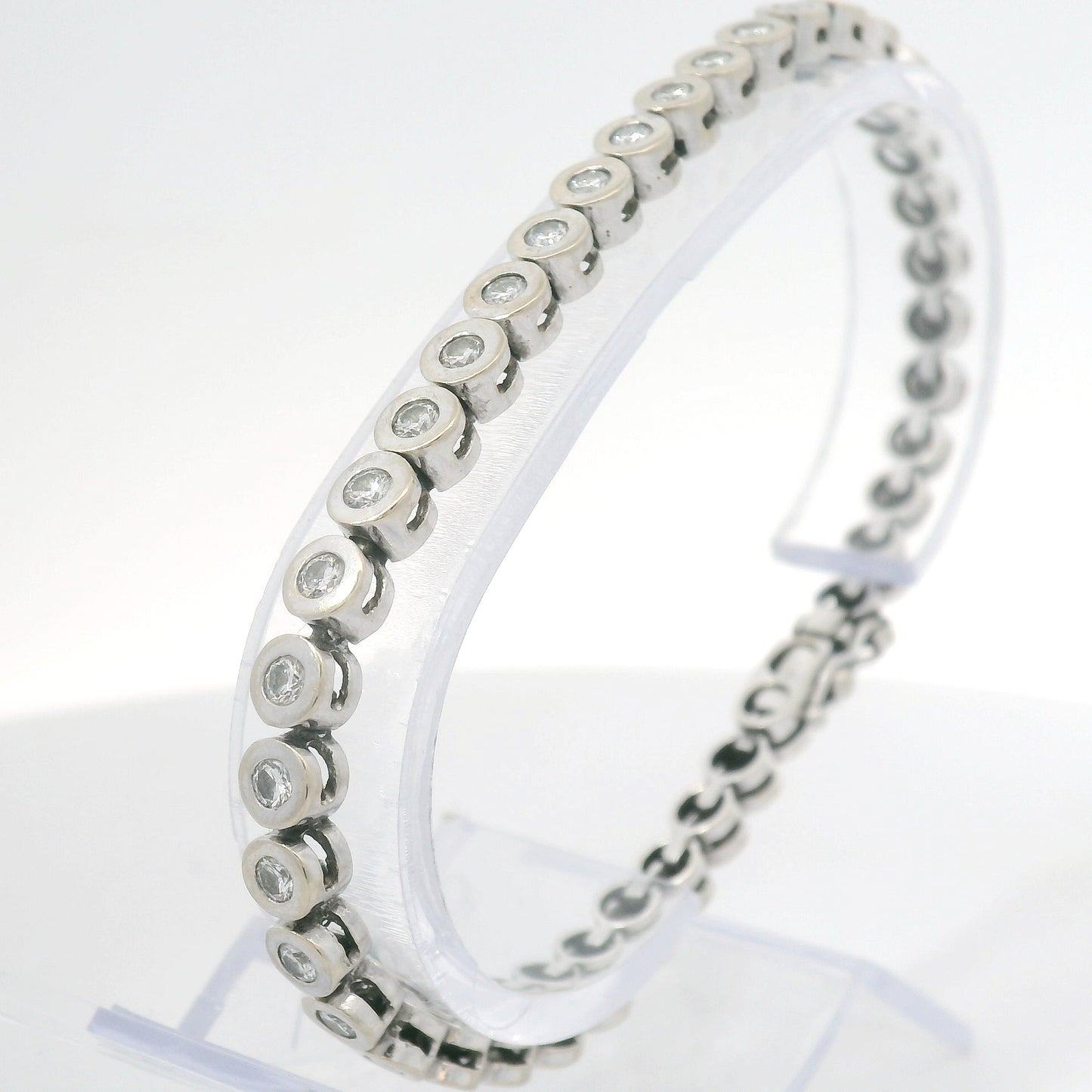 Tennisarmband Weißgold 750 / 18 Karat mit Brill. L: 165 mm Nr. 6777